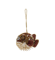 Beaded Pufferfish Ornament