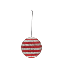 Shimmering Red Stripe Delight Ornament