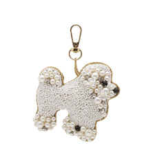 Beaded Poodle Keychain