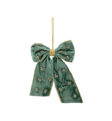Beaded Verdant Luxe Bow Ornament