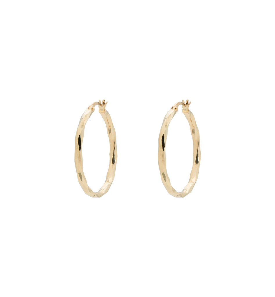 Twisted Hoops Earring Set 14K