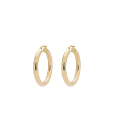 Classic Round Hoop Earrings (S) 14K