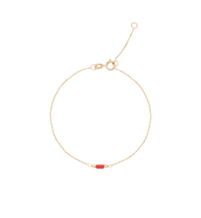 Blood Coral Bracelet 14K