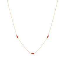 Blood Coral Necklace 14K