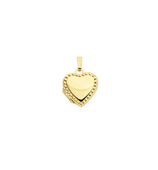 Beaded Heart Locket 14K