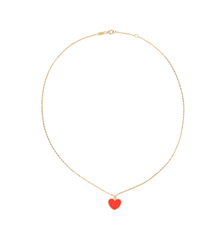 Red Heart Necklace 14K