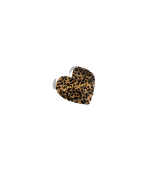 Solar Eclipse Animal Print Heart Hair Clip
