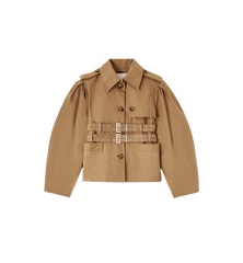 GANNI Workwear Canvas Short Peplum Jacket