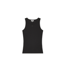 GANNI Compact Pointelle Rib Jersey Tank Top