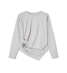 GANNI Heavy Stretch Draped Blouse