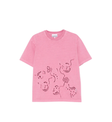 GANNI Pink Embroidery Anglais T-shirt