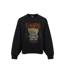 GANNI Isoli Crewneck Teddy Sweatshirt