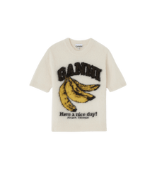 GANNI Brushed Alpaca Graphic T Shirt