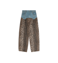 GANNI Print Denim Corset Jeans