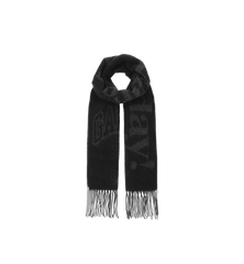 GANNI Black Please Recycle Scarf