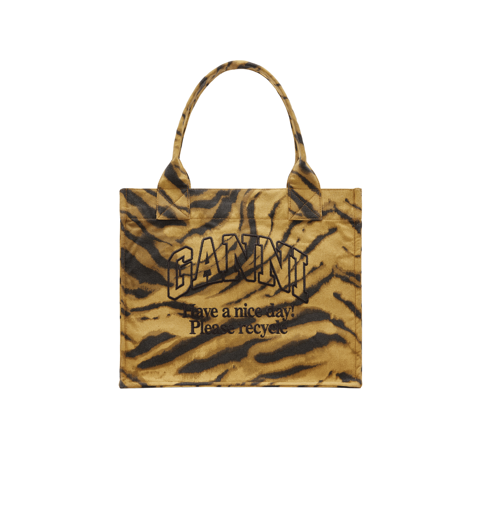 GANNI Large Pocket Print Zebra Easy Shopper