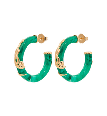 Gas Bijoux Emerald Green Cobra Medium Earring Set