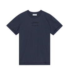 GANNI Dark Blue Relaxed T-shirt