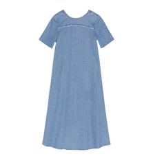 GANNI Denim A-line Midi Dress