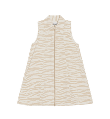 GANNI Khaki Zebra Denim Mini Dress