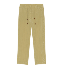 GANNI Leek Green Shiny Pants
