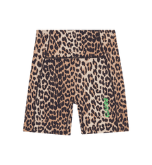 GANNI Leopard Active Ultra High Waist Shorts