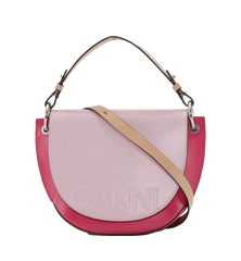 GANNI Pink Saddle Colourblock Bag