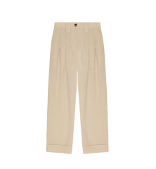 GANNI Textured Mid Waist Pants