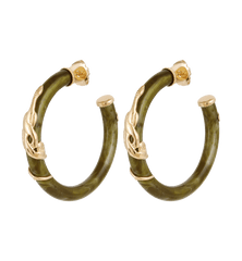Gas Bijoux Khaki Cobra Earring Set