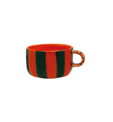 Orange Stripe Leopard Cappuccino Mug