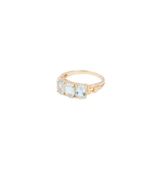Rose Aquamarine Ring 14K