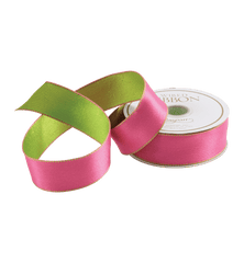 Satin Ribbon Green/Pink