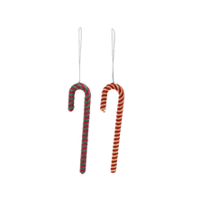 Set of 2 Candy Stick Ornaments