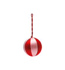 Small Corded Pink and Red Stripe Ornament