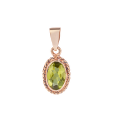 Vintage Peridot Lovers Entwined Charm