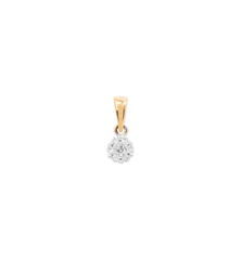 Vintage Diamond Mini Crown Flower Charm