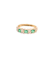 Vintage Emerald And Diamond Serenade Ring