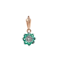 Vintage Emerald and Diamond New Day Rising Charm