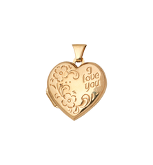 Vintage Golden Rose Heart Pendant