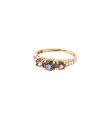 Vintage Polar Glow Mystic Topaz Ring 