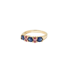Vintage Purple And Pink Sapphire Fading into Twilight Ring