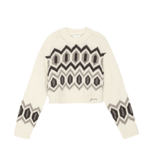 GANNI Chunky Wool Cropped Sweater