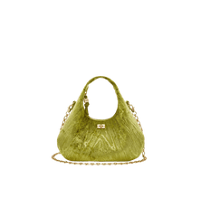 GANNI Hobo Mini Velvet Moire Bag