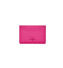 GANNI Pink Bou Card Holder Grained