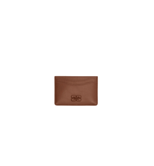 GANNI Brown Bou Card Holder