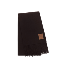 GANNI Double Face Wool Knit Scarf