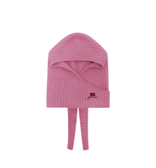 GANNI Pink Future Wool Balaclava