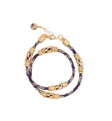 Gas Bijoux Purple Lima Double Bracelet