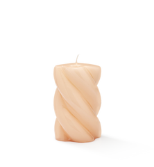 Short Twisted Blunt Candle