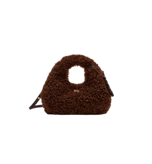 GANNI Mini Curl Fur Hobo Bag